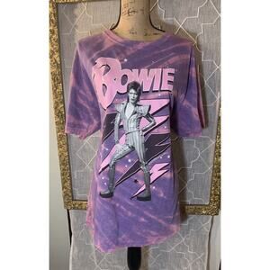 HANDMADE DAVID BOWIE Shirt Tour Merch RARE Tee bleach Tie Dye concert Vintage T